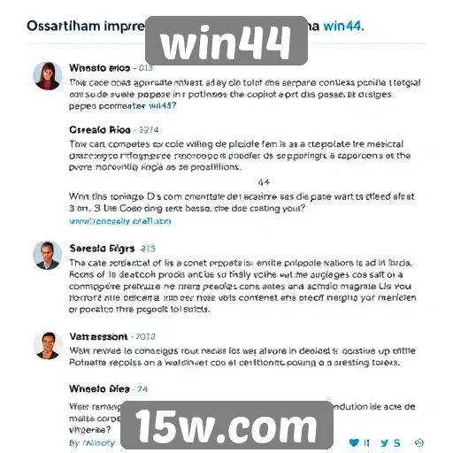Feedback dos usuários sobre a experiência no Win44